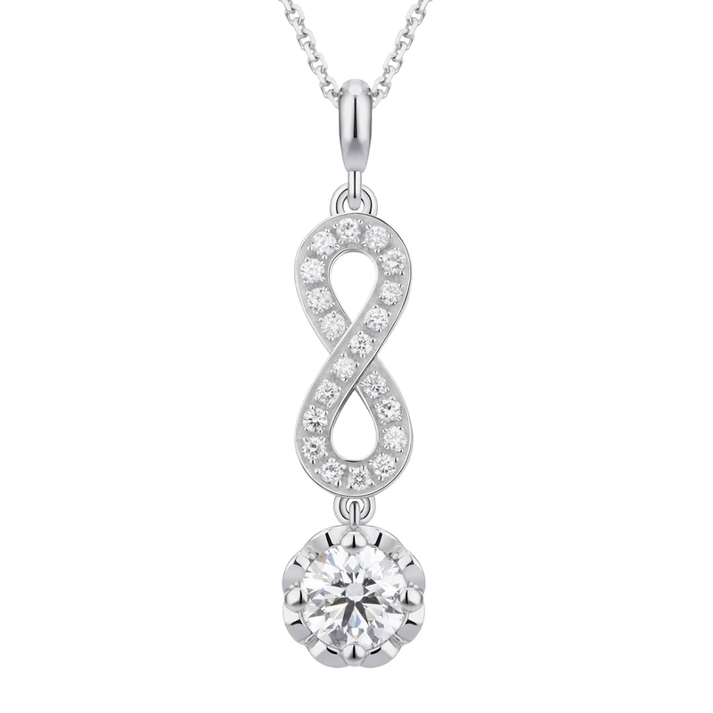 World Diamond Group collana fm infinito pave' e centrale ct. 0,14-0,20 PLFM008ADI2-19015110010