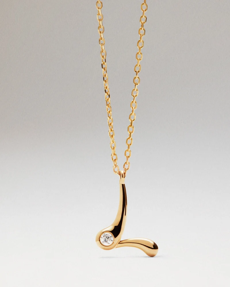 L initial pendant necklace