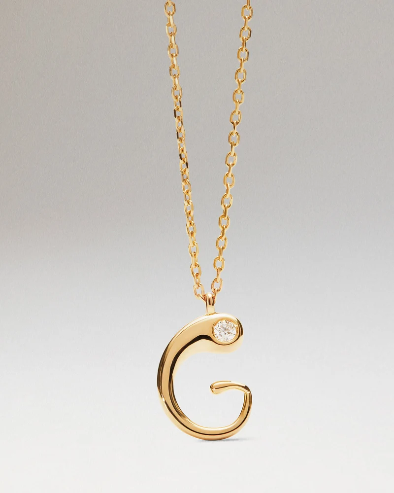 G initial pendant necklace
