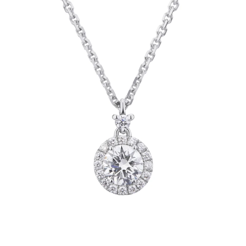World Diamond Group collana con diamante centrale ct 0,20 e contorno PCT008DI20PT-25167110086