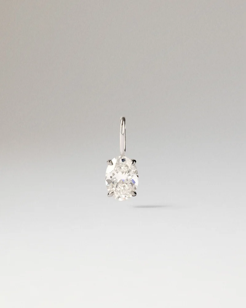 Diamond and white gold Ace pendant