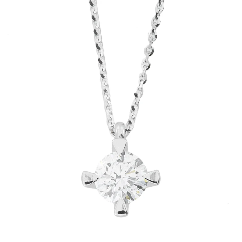 Golay collana punto luce 4 griffes triangolari PL001WDI-15356110050