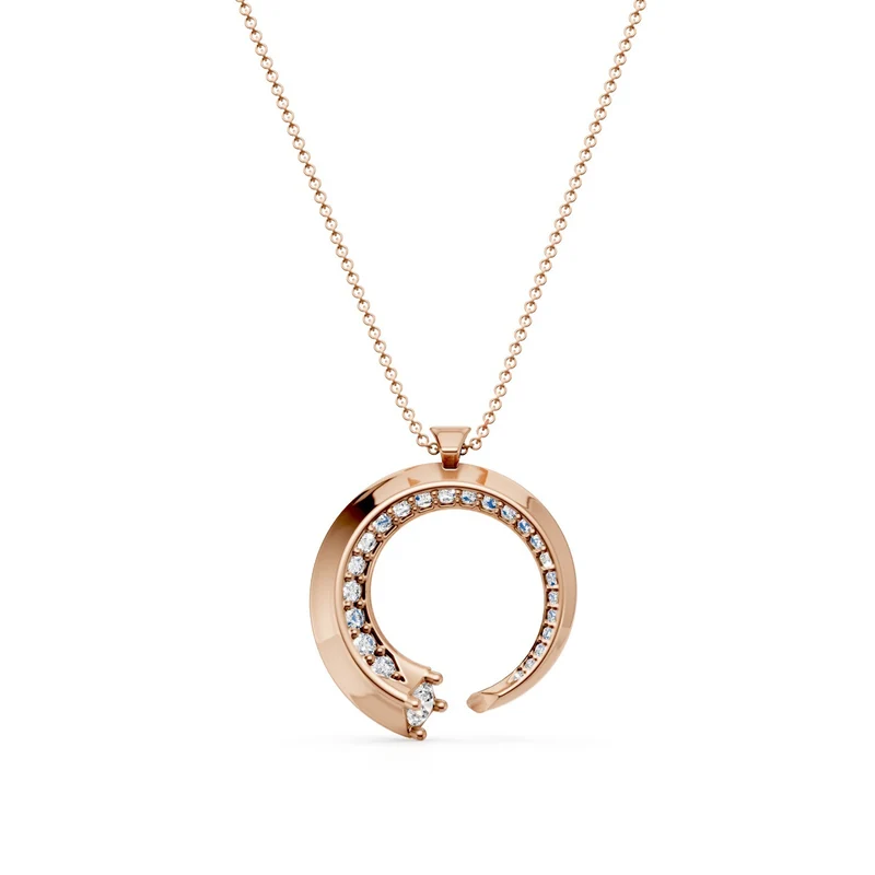 Golay pendente spirale oro rosa grande cen. da 0,16ct PF051RDI-24085110058