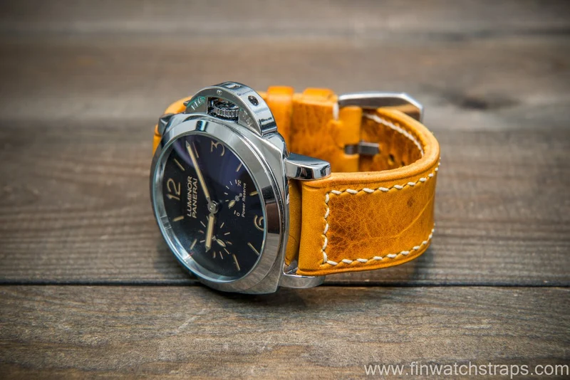 Badalassi Carlo Wax leather watch strap. Napoli color. Handmade in Finland.