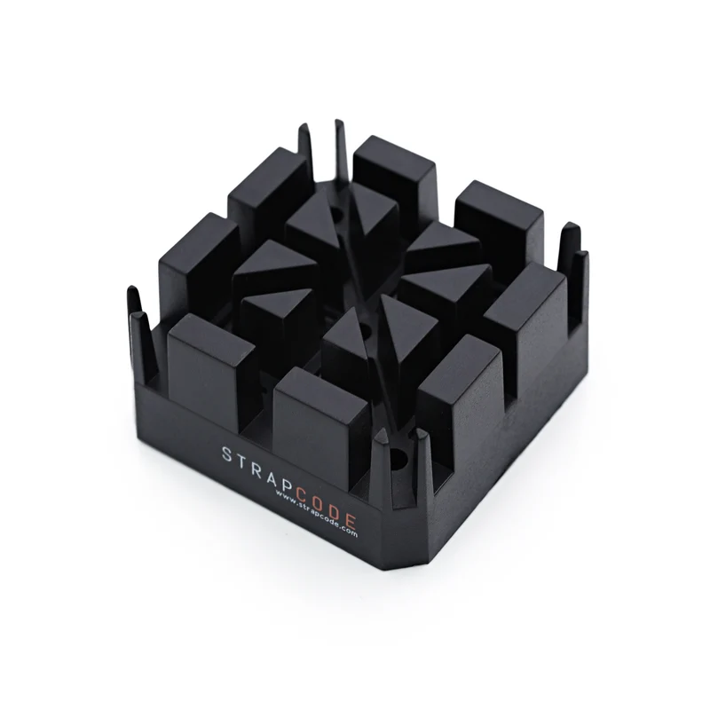 Black Bracelet Holding Block with Standard Slots for Watch Adjustment