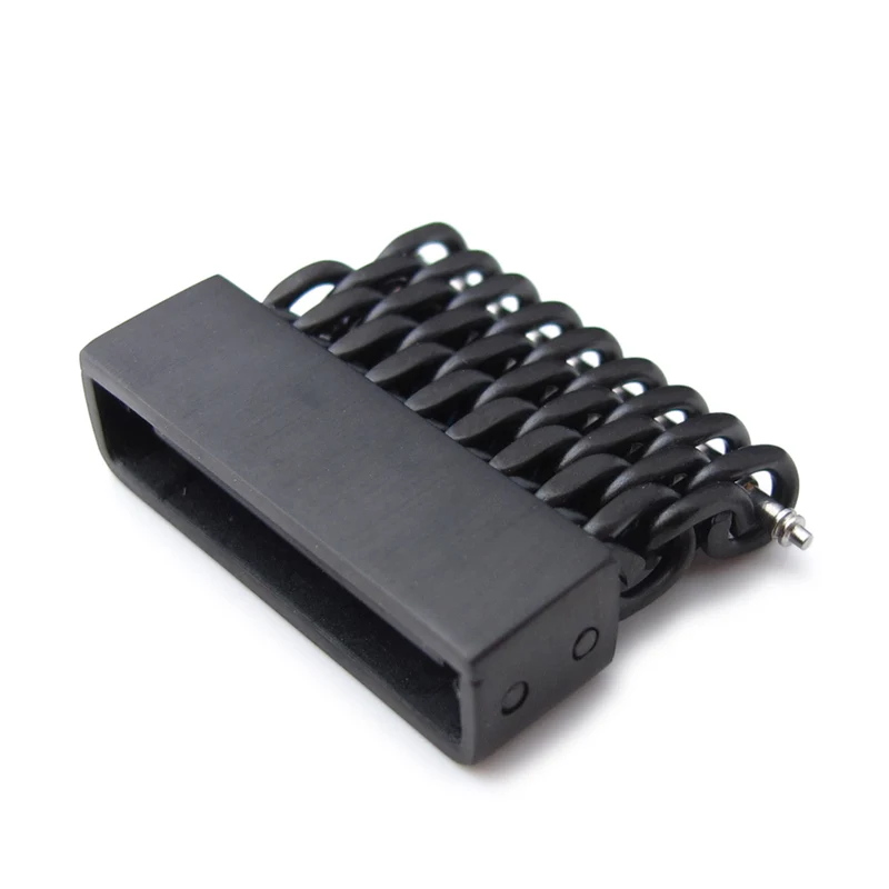 18mm,20mm,22mm or 24mm Stainless Steel mesh band extension piece, PVD Black