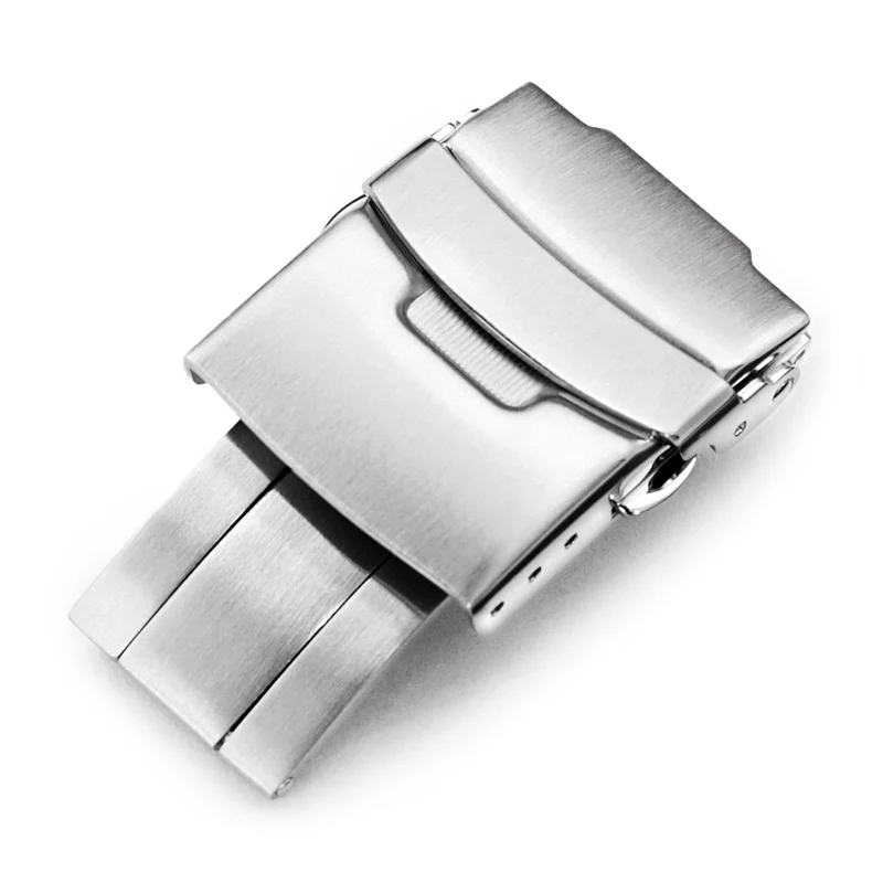 Stainless Steel Push Button Diver Clasp 18mm 24mm for Watch Bands