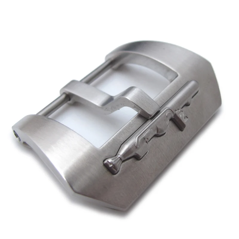 Brushed 316L stainless steel screw-in Submarine Embossed removable detail Tang Buckle