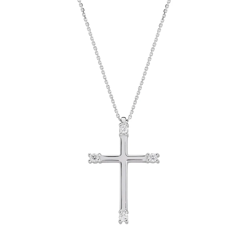 Golay collana croce grande 4 diamantini PCR002DI2-18082110194