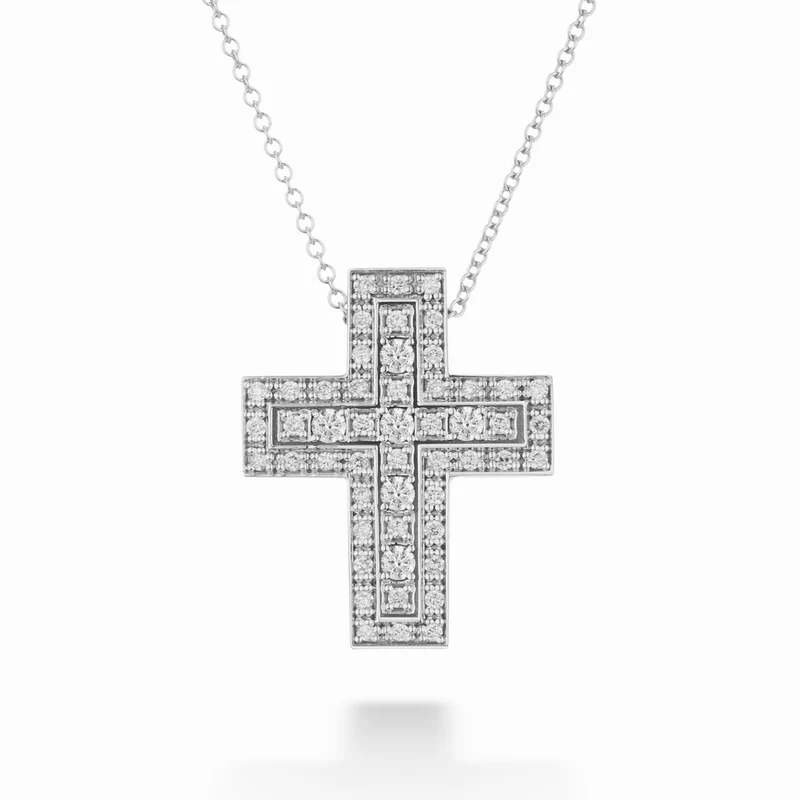 Golay collana multipietra croce grande diamanti PCLCROSS002DI-25315110076
