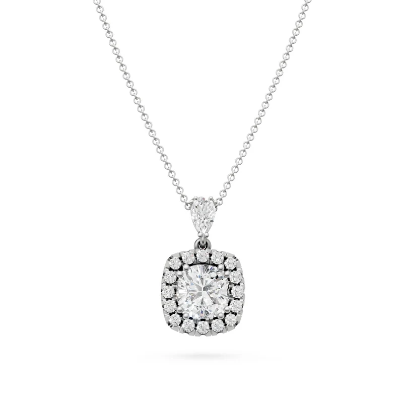 Golay collana diamante cushion 6x6 contromaglia goccia PCLC756D66-25275110295