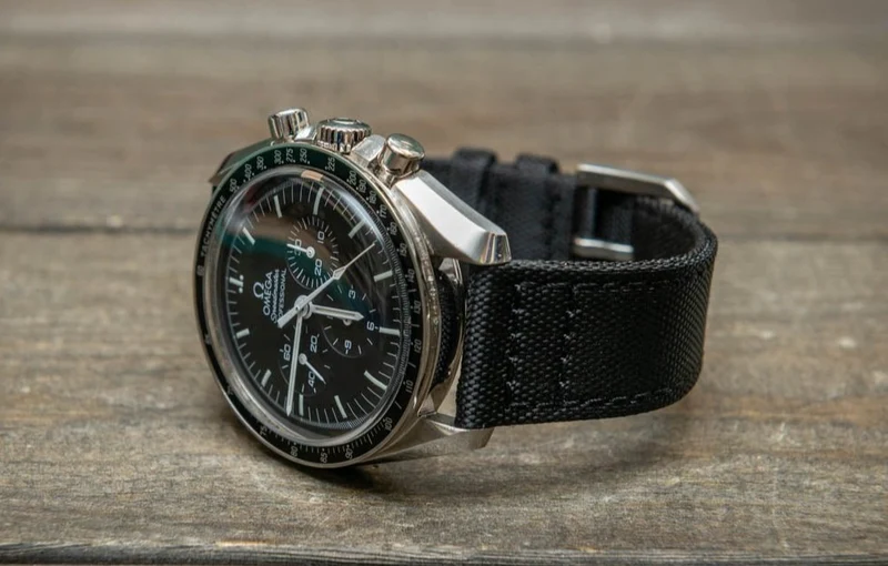 Canvas waterproof watch strap,17mm, 18mm, 19 mm, 20 mm, 21 mm, 22 mm, 23mm, 24mm.Black.