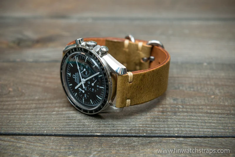 Nordic reindeer leather weatch strap, Lapland reindeer watch band. Handmade in Finland.