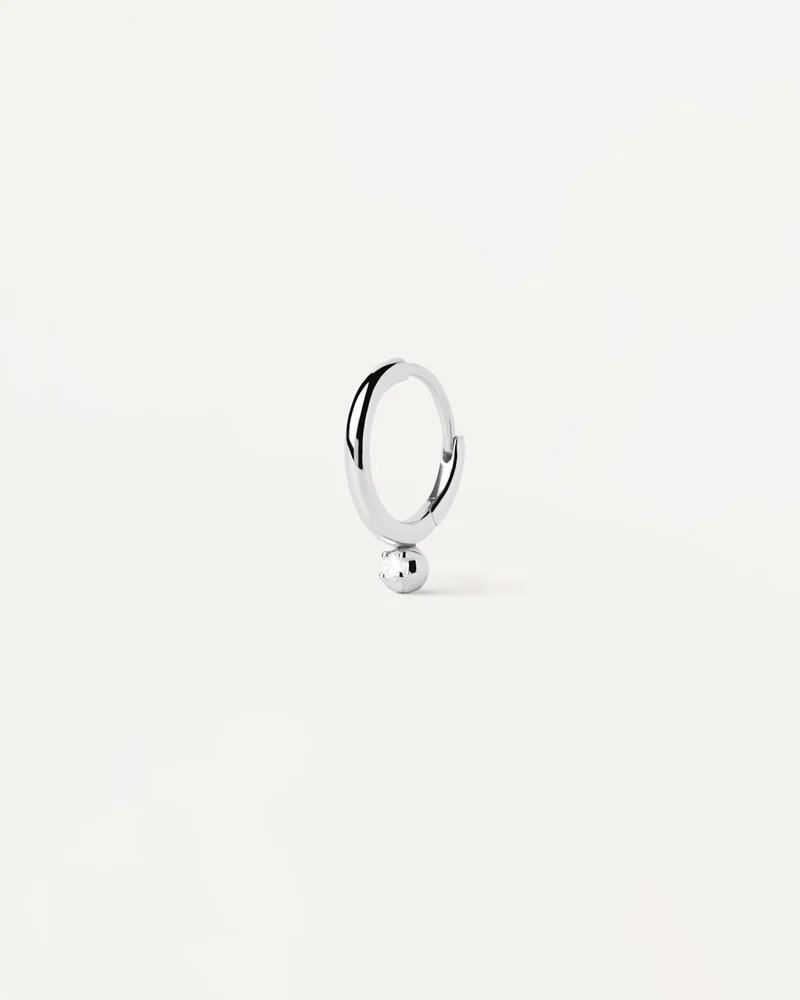 Tide silver single hoop Earring