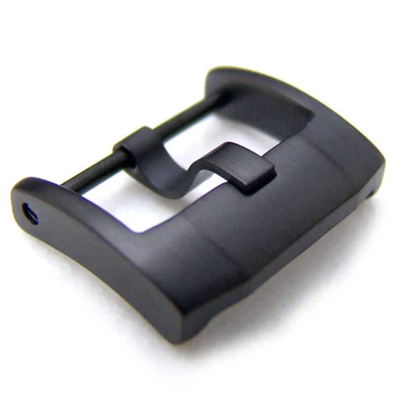 18mm, 20mm, 22mm Top Quality Stainless Steel 316L Screw-in Buckle IWC-Style, PVD Black