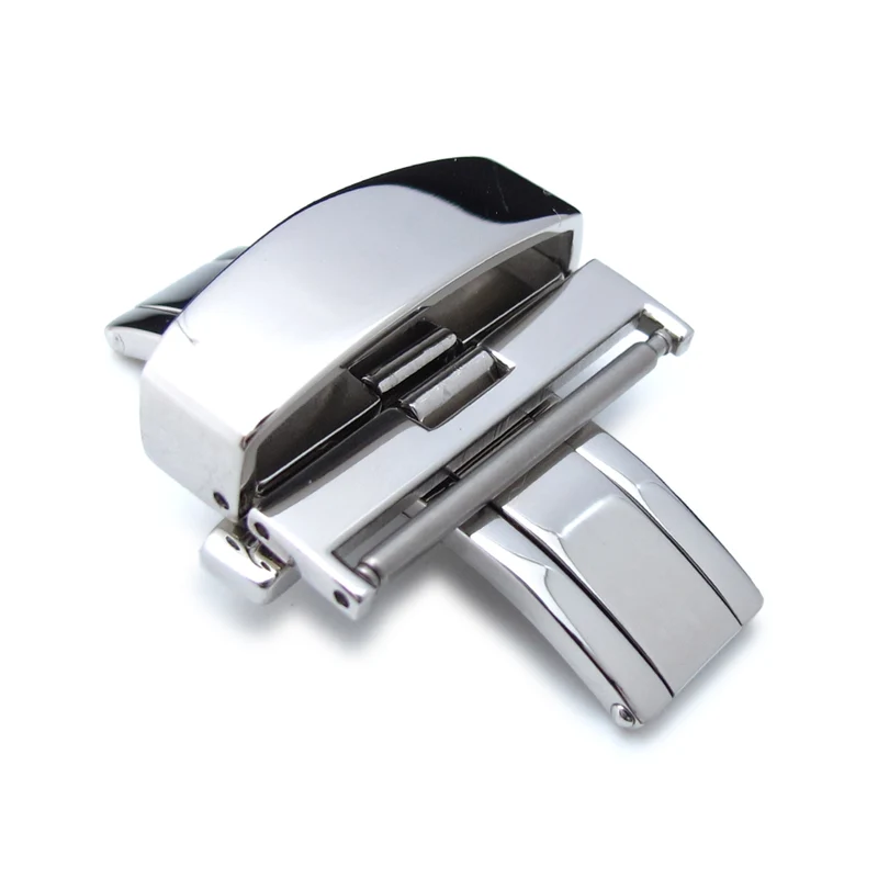 22mm, 24mm Stainless Steel Double Deployment Buckle / Clasp