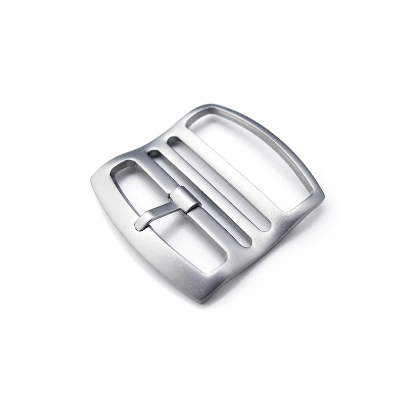 20mm, 22mm Solid 316L Stainless Steel Ladder Lock Slider tang buckle, Sandblasted