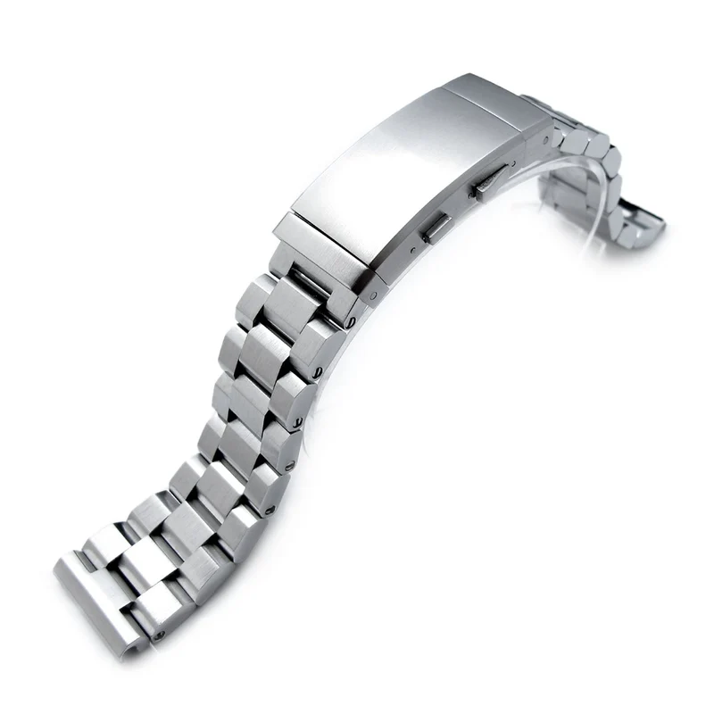 Hexad 22mm Stainless Steel Straight End Bracelet with Ratchet Buckle