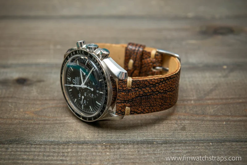 Traditional Finnish Handcrafted Ostrich Leather Watch Strap