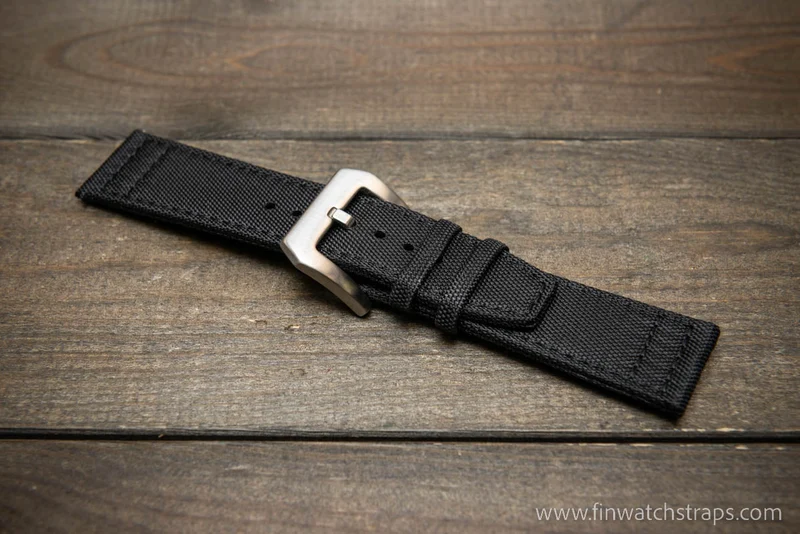 Sailcloth Canvas watch strap, waterproof watch band, fits PAM, U-Boat, Seiko and other heavy watches 19 mm, 20 mm, 21 mm, 22mm, 23mm, 24 mm