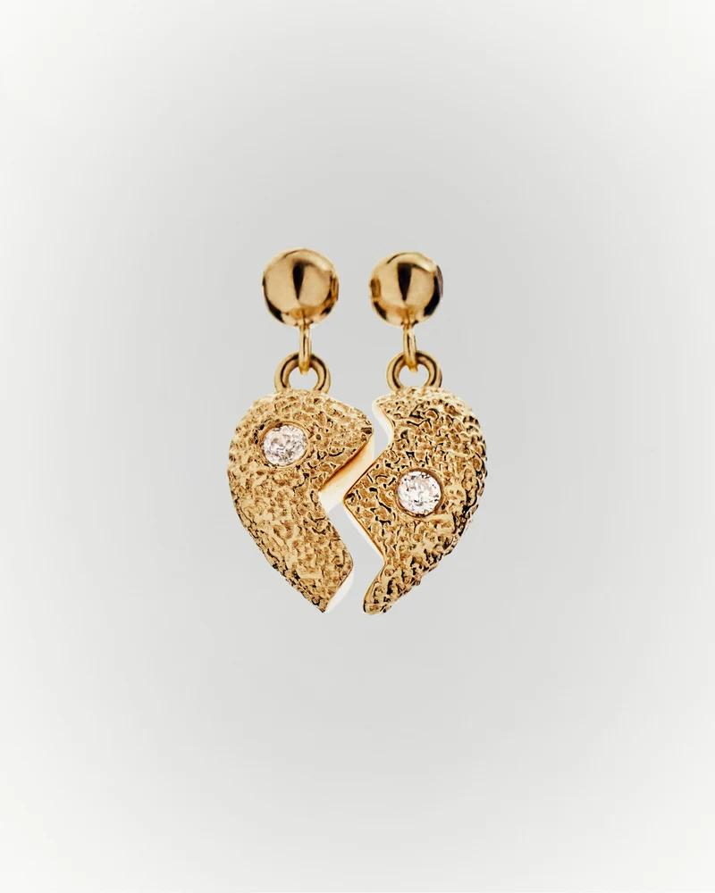 Split heart charm