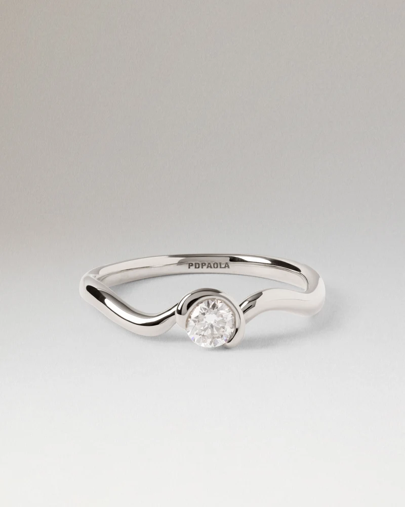 Diamonds and white gold Delia ring