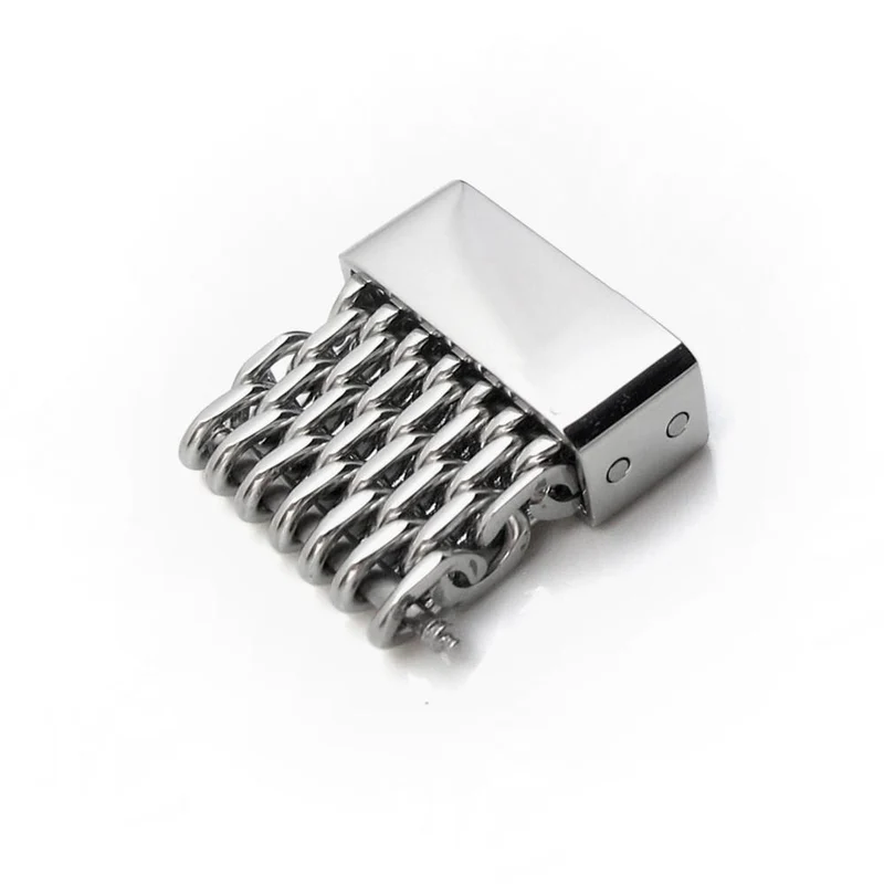18mm, 20mm, 22mm or 24mm Stainless Steel mesh band extension piece, Polished