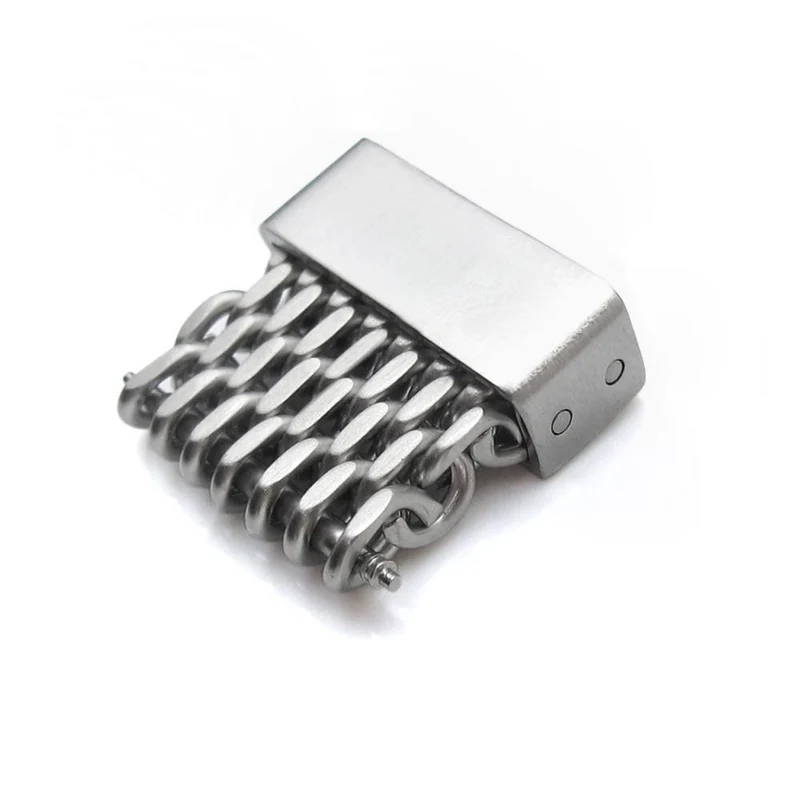 18mm, 20mm, 22mm or 24mm Stainless Steel mesh band extension piece, Brushed