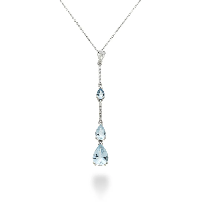 Golay collana pend acquamarine goccia scalari e barrette PCL197DAQP68-23264110041