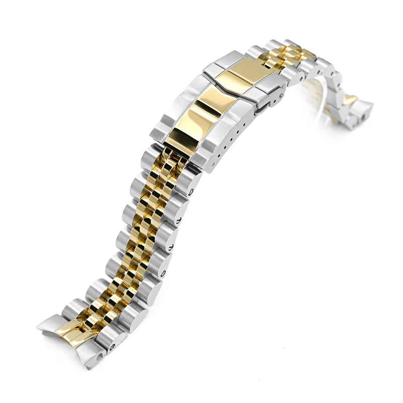 Angus-J Louis 20mm Two-Tone Stainless Steel Bracelet for Seiko Alpinist SARB017 SPB155