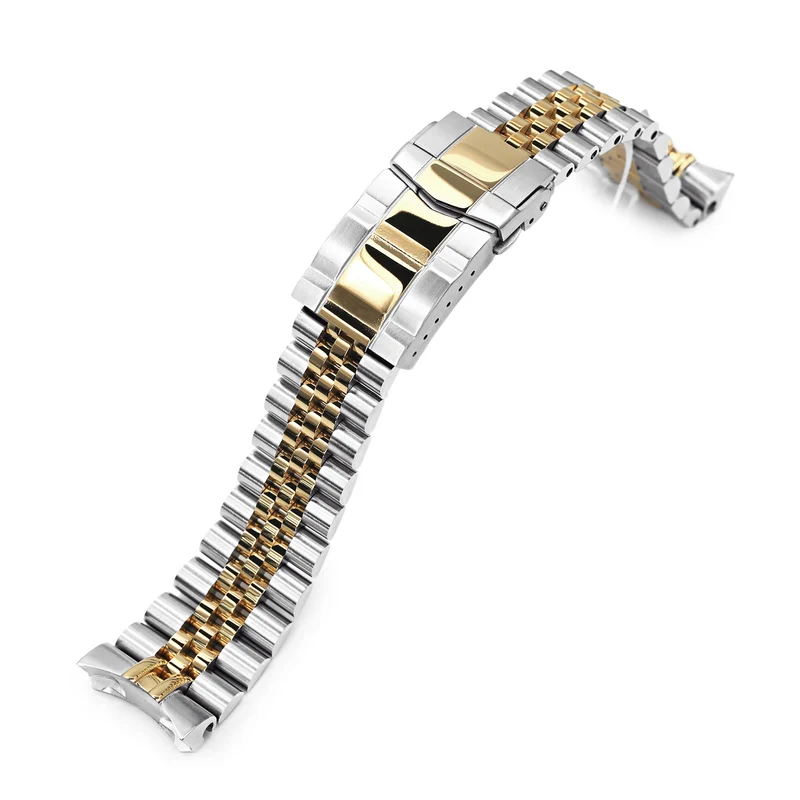 Super-J Louis 22mm Two-Tone Stainless Steel Bracelet for Seiko SKX007 SKX009 SKX011