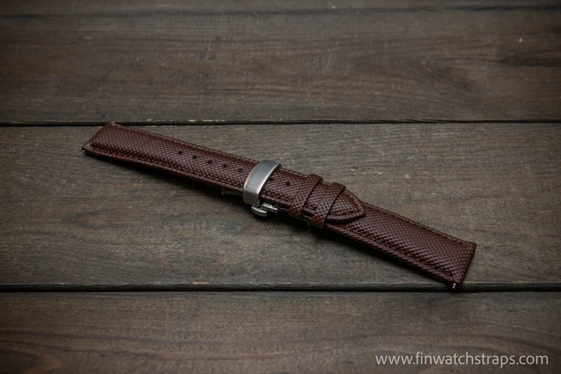Sailcloths canvas watch strap 17-24 mm, brown
