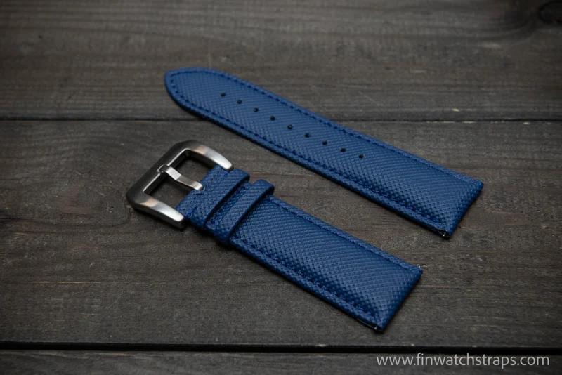 Sailcloth Canvas watch strap, waterproof watch band, fits Breitling, U-Boat, Seiko and other heavy watches 19 mm, 20 mm, 21 mm, 22mm, 23mm, 24 mm