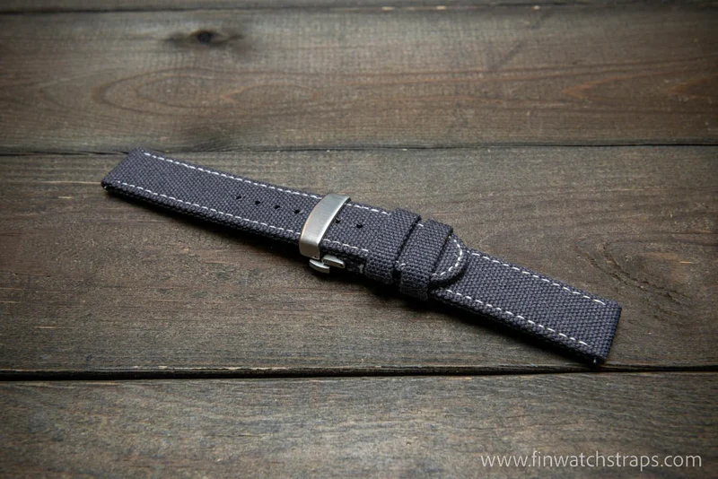 Vintage canvas watch strap: 19 mm, 20 mm, 21 mm, 22 mm, 23 mm, 24 mm.