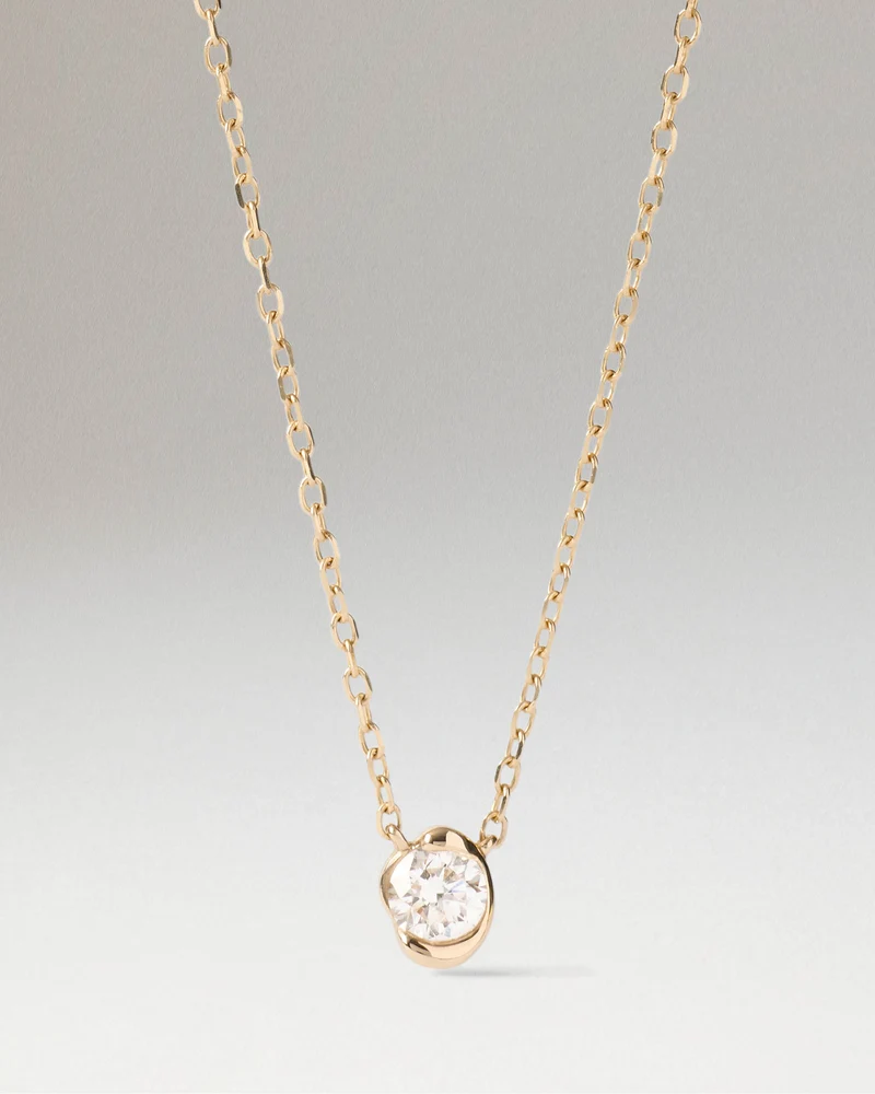 Diamonds and gold Delia necklace