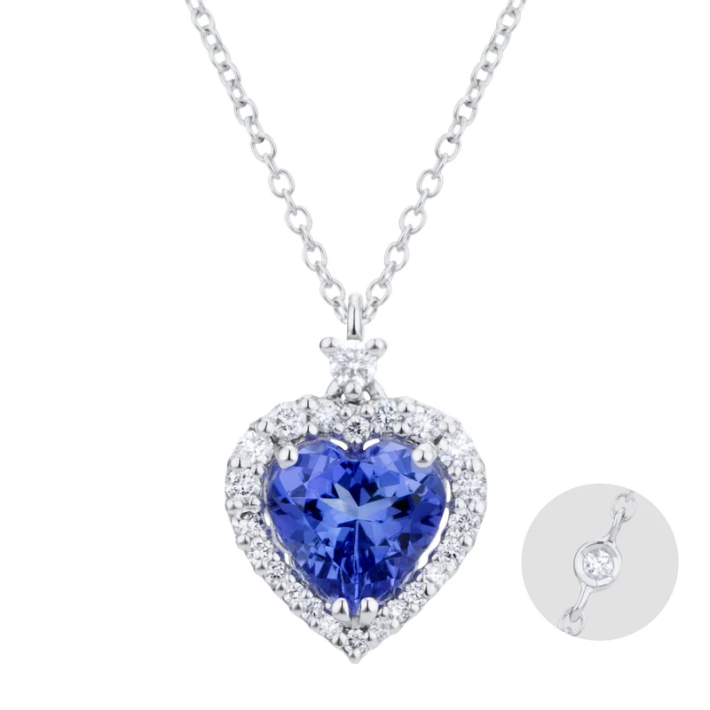 Golay girocollo tanzanite cuore 7x7 cont lin e catena 6 PCLC061DITZ26C-23262110039