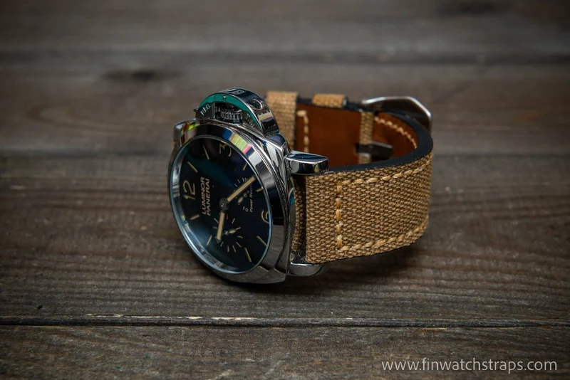 Vintage canvas watch strap: 20 mm, 22 mm, 24 mm, 26 mm.