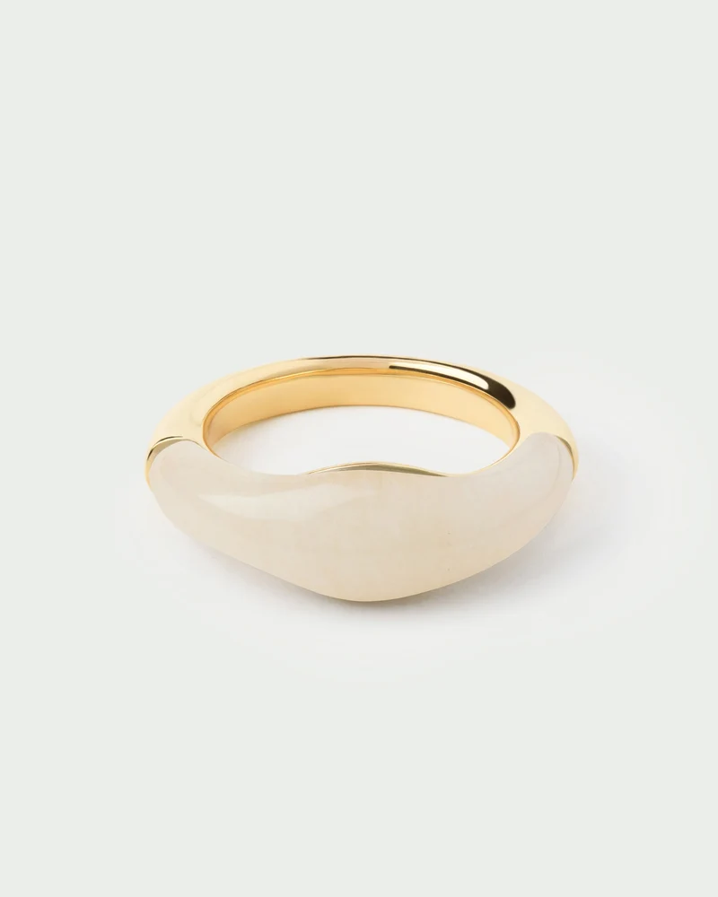 Milky Quartz Nami Ring