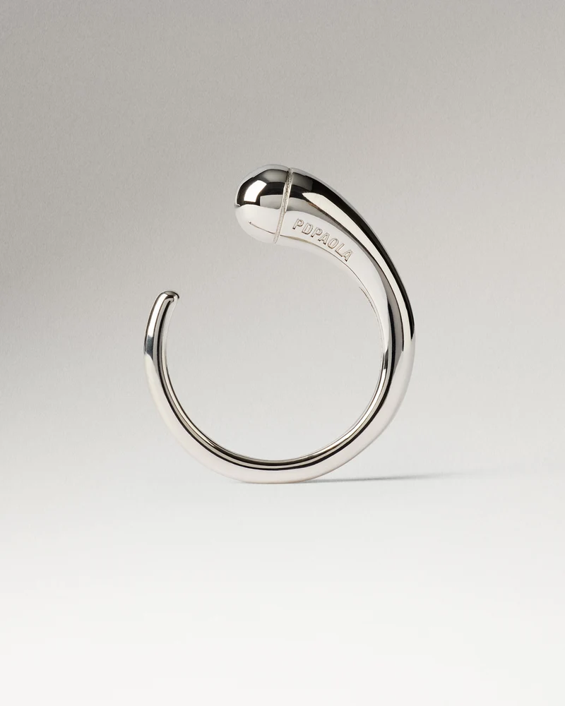 Loop silver ring