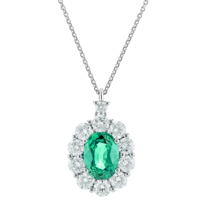 Golay collana margherita sme ov 9x7 contorno 10 diamanti PCL046DISM2-24173110023