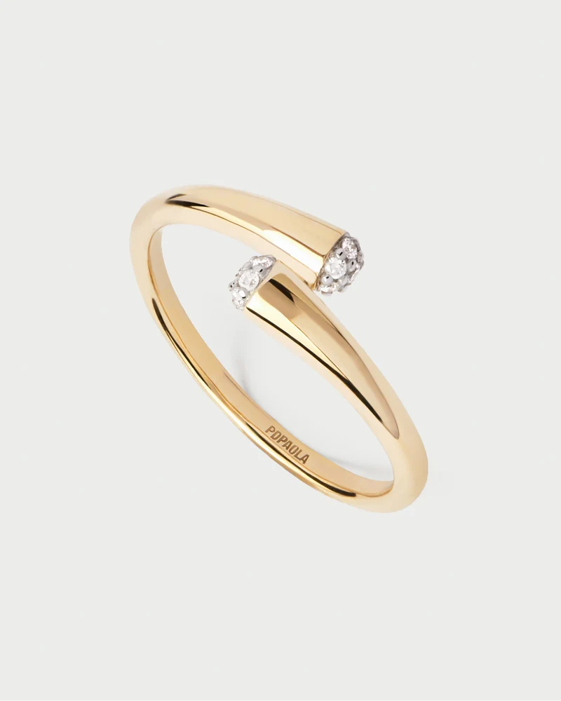 Diamonds and gold Eclipse ring