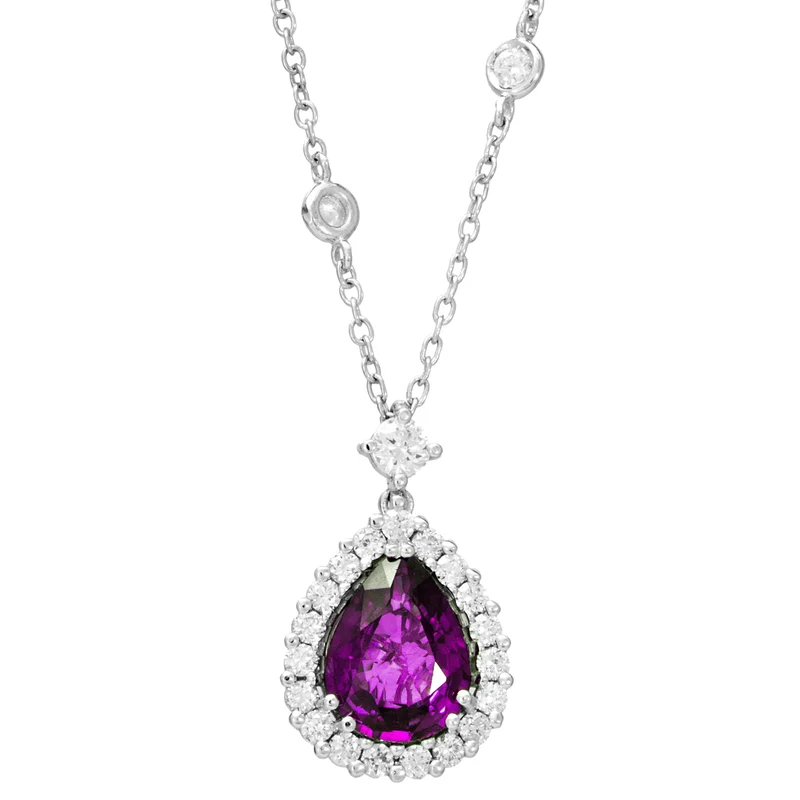 Golay collana con pendente zaff.pink goccia 8x6-contorno PCL027WDIZP-23311110059