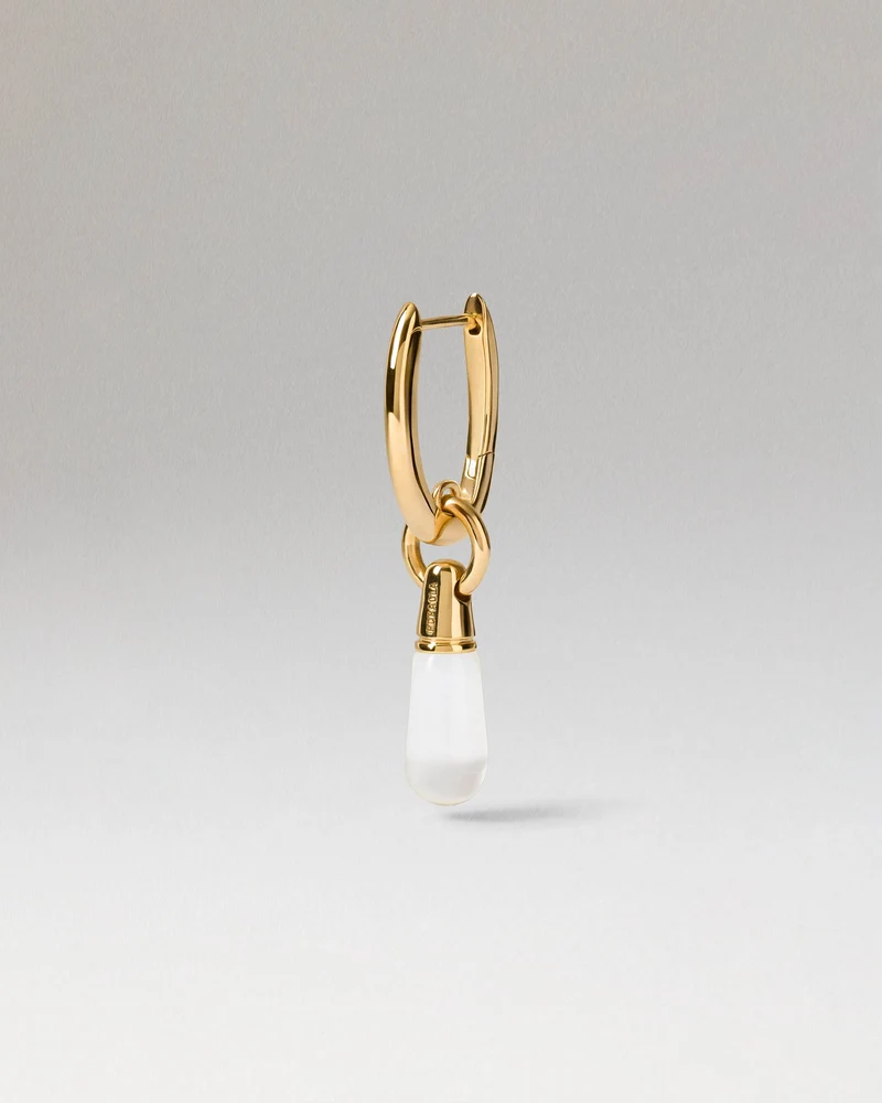 Rock crystal Jupiter single hoop