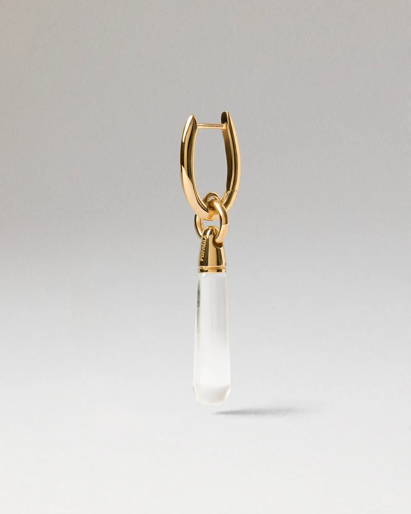 Rock crystal large Jupiter single hoop