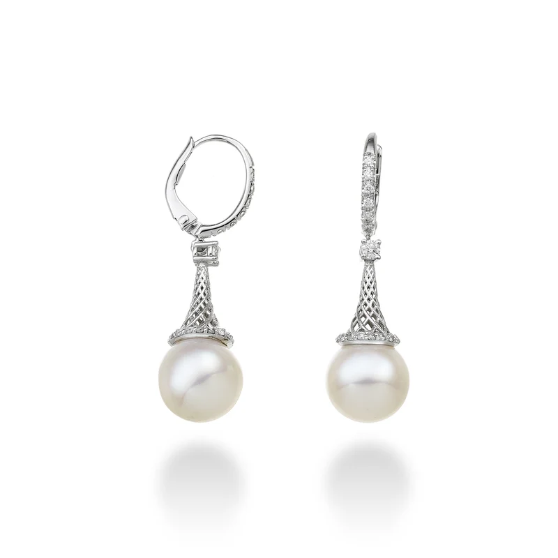Golay or 18k a rete con diam e perla fw 10-10,5 contorno ct.0,36 ORPEC01DIFABI100