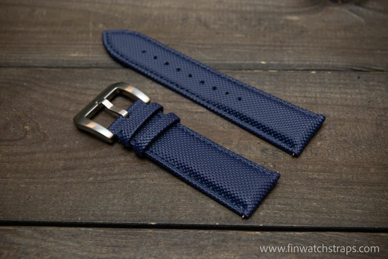 Sailcloth Canvas watch strap, waterproof watch band, fits Breitling, U-Boat, Seiko and other heavy watches 19 mm, 20 mm, 21 mm, 22mm, 23mm, 24 mm