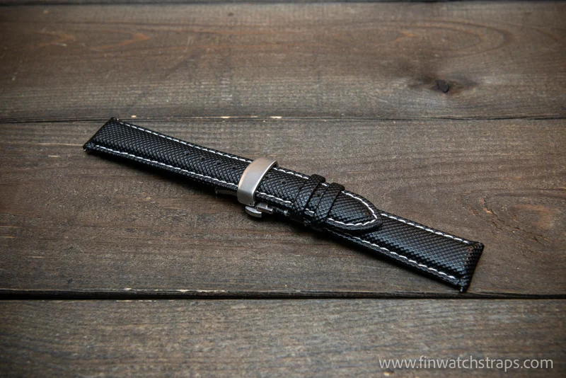 Sailcloth water-resistant watch strap 17-24 mm.
