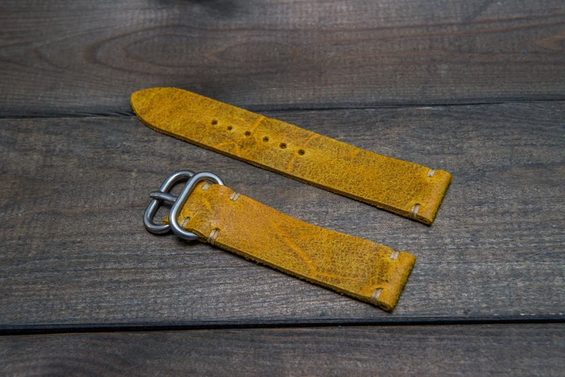 Suede vintage leather watch strap (Crazy cow), handmade in Finland - 16mm, 17 mm, 18mm, 19 mm, 20mm, 21mm, 22mm, 23 mm, 24mm, 25 mm, 26 mm.