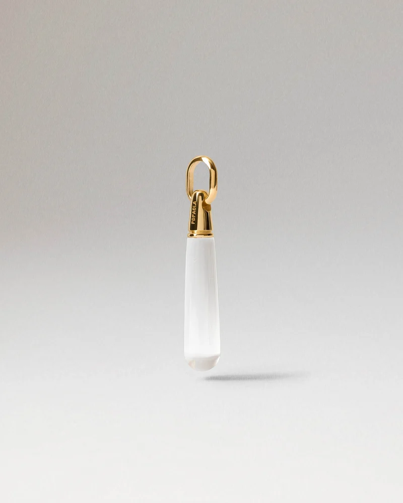 Rock crystal large Drop pendant