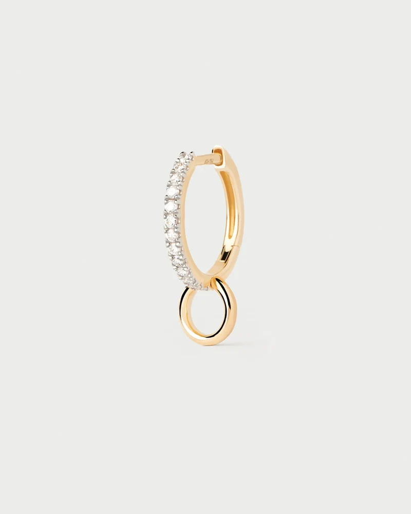 Diamonds and gold Circle single hoop